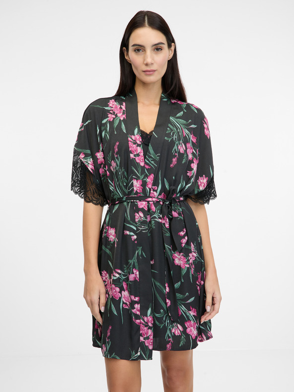 Orsay Accappatoio ORSAY in raso nero da donna