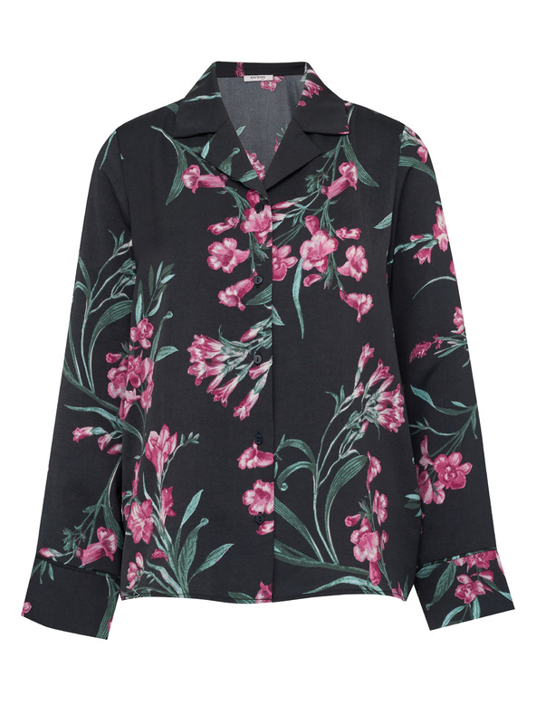 Orsay Camicia da notte in raso nera da donna ORSAY