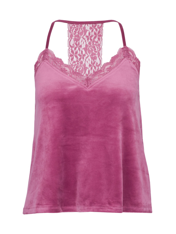 Orsay Top pigiama rosa in similscamosciato da donna ORSAY