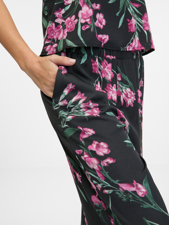 Orsay Pantaloncini pigiama in raso neri da donna ORSAY