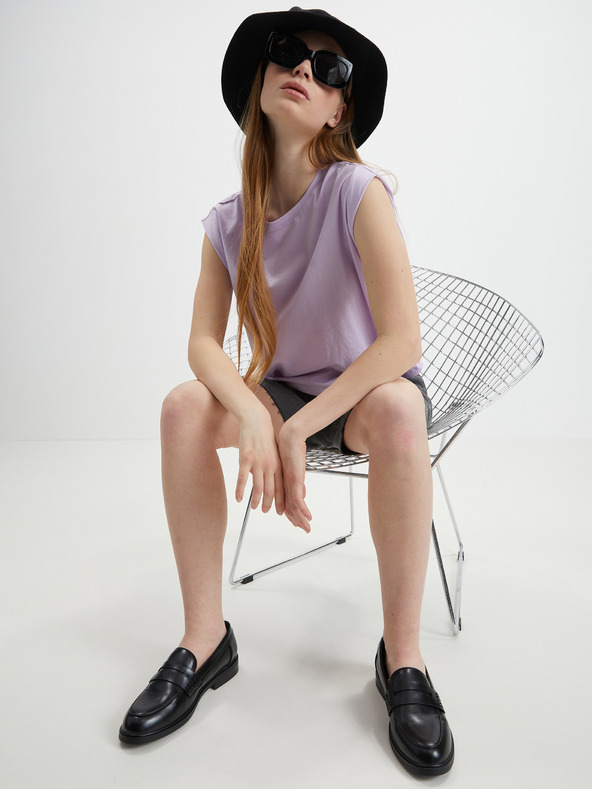 Vero Moda T-shirt basic donna VERO MODA viola chiaro Panna