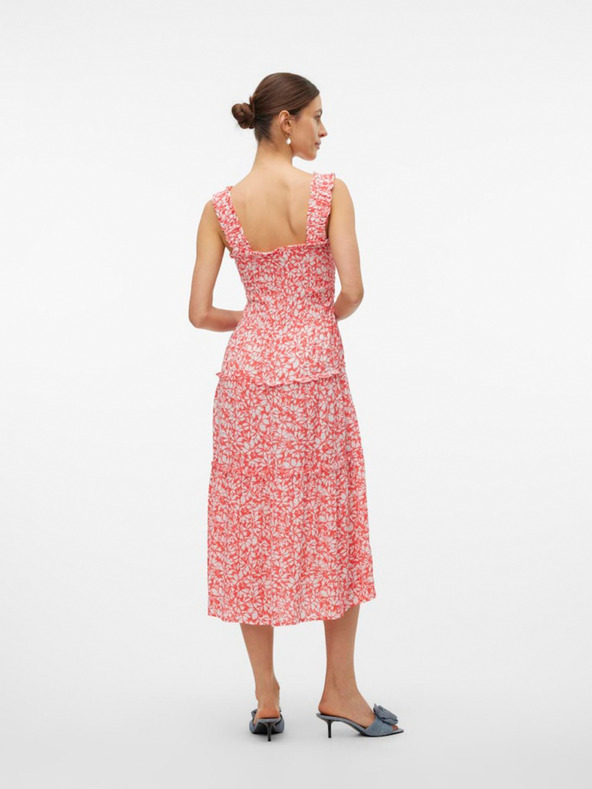 Vero Moda Abito midi rosso e bianco Vero Moda Menny