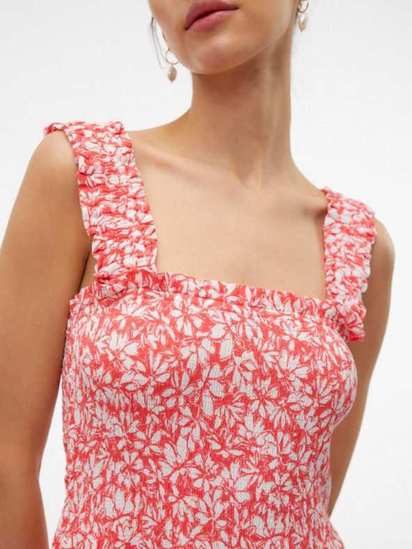 Vero Moda Abito midi rosso e bianco Vero Moda Menny