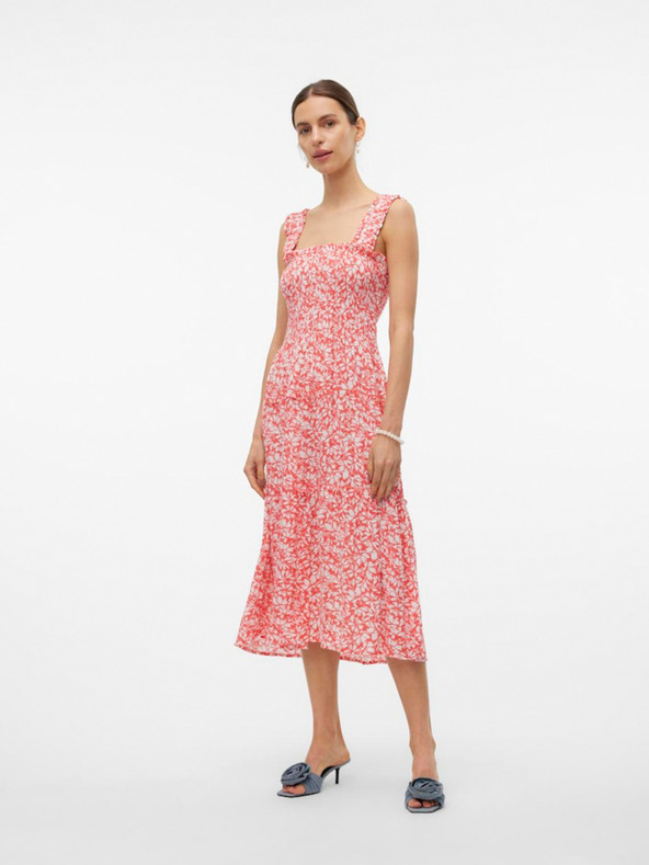 Vero Moda Abito midi rosso e bianco Vero Moda Menny