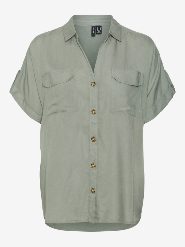 Vero Moda Camicia Vero Moda Bumpy verde da donna