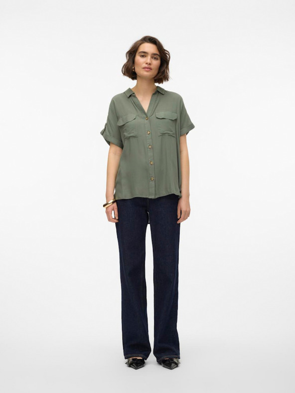 Vero Moda Camicia Vero Moda Bumpy verde da donna
