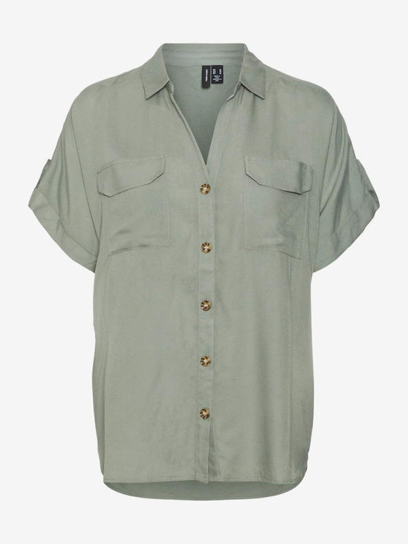 Vero Moda Camicia Vero Moda Bumpy verde da donna