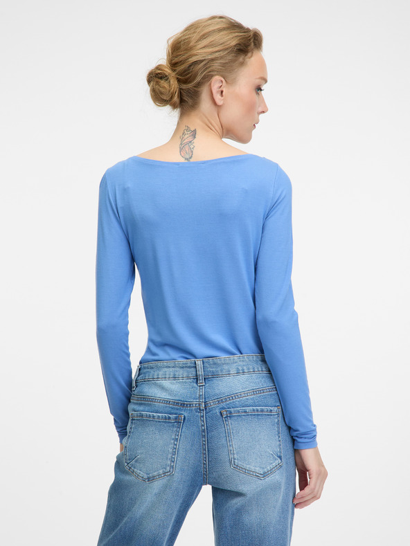 Orsay Maglietta da donna ORSAY blu a maniche lunghe
