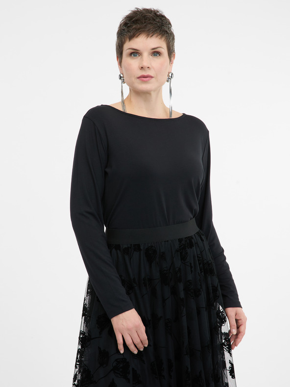 Orsay Camicia nera da donna a maniche lunghe ORSAY