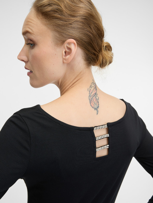 Orsay Camicia nera da donna a maniche lunghe ORSAY