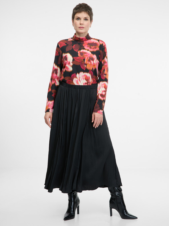 Orsay Maglietta a maniche lunghe da donna rossa a fantasia ORSAY