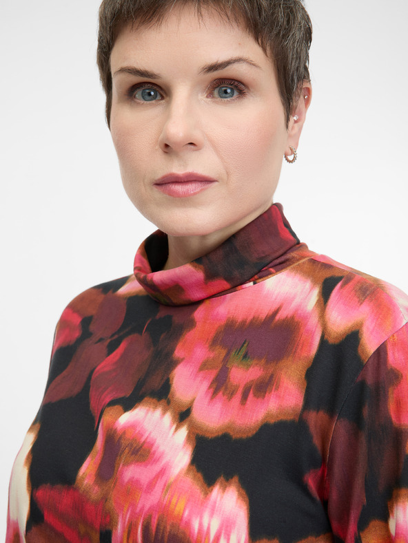 Orsay Maglietta a maniche lunghe da donna rossa a fantasia ORSAY