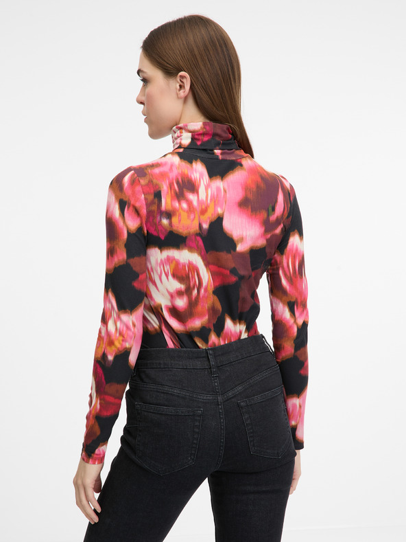 Orsay Maglietta a maniche lunghe da donna rossa a fantasia ORSAY