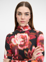 Orsay Maglietta a maniche lunghe da donna rossa a fantasia ORSAY