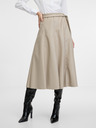 Orsay Gonna midi in similpelle beige da donna ORSAY