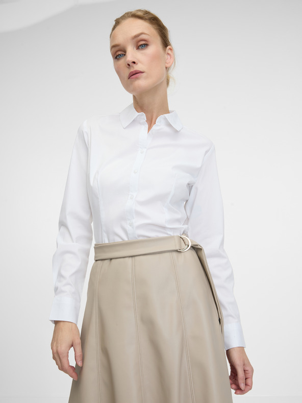 Orsay Gonna midi in similpelle beige da donna ORSAY