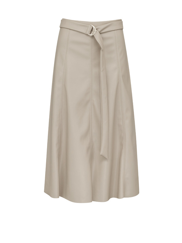 Orsay Gonna midi in similpelle beige da donna ORSAY