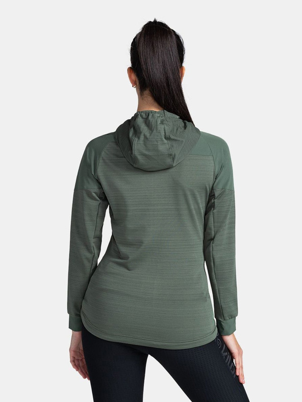 Kilpi Felpa con cappuccio elasticizzata verde scuro da donna Kilpi MEMPHIS-W