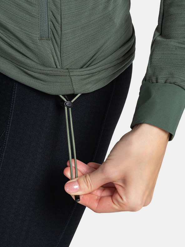 Kilpi Felpa con cappuccio elasticizzata verde scuro da donna Kilpi MEMPHIS-W