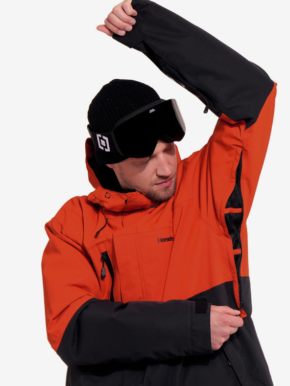 Horsefeathers Giacca Track - terra rossa/nero Horsefeathers