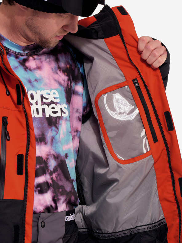 Horsefeathers Giacca Track - terra rossa/nero Horsefeathers