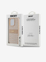 DKNY Cover posteriore con motivo a righe tonali in pelle PU per iPhone 15 Pro Pink DKNY