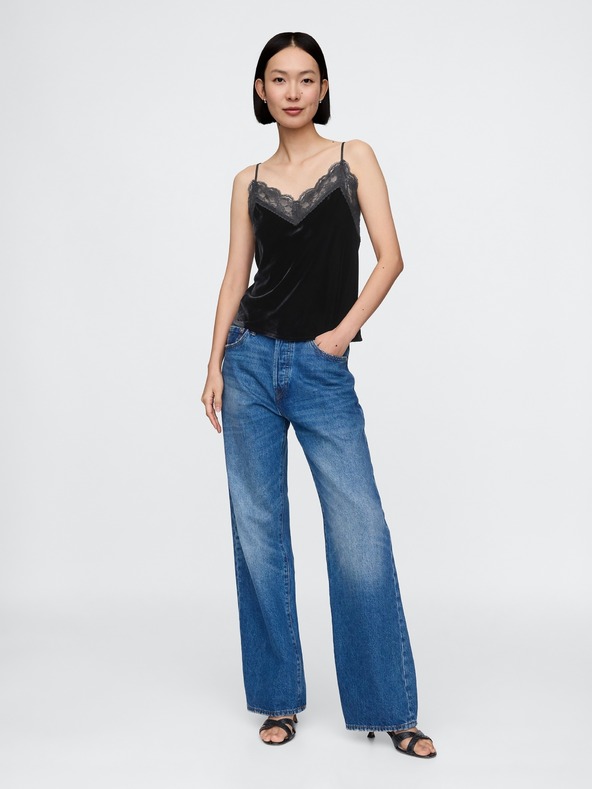 GAP Canotta in velluto con pizzo GAP