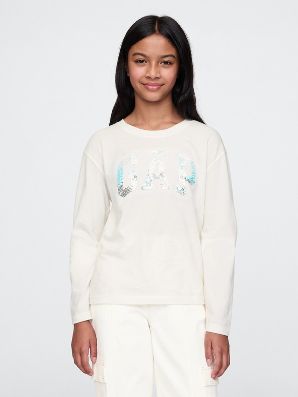 GAP T-shirt bambino con logo in paillettes GAP