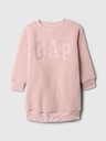 GAP Abito in felpa sherpa da bambino con logo GAP