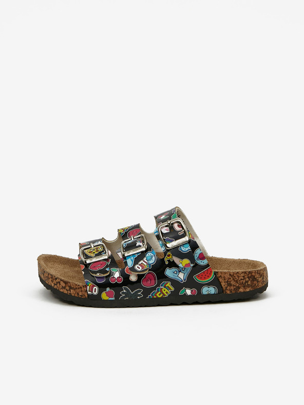 Lee Cooper Pantofole nere da bambina a fantasia Lee Cooper