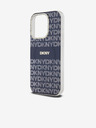 DKNY PC/TPU Ripetizione modello Tonal Stripe Magsafe Back Cover per iPhone 15 Pro blu DKNY