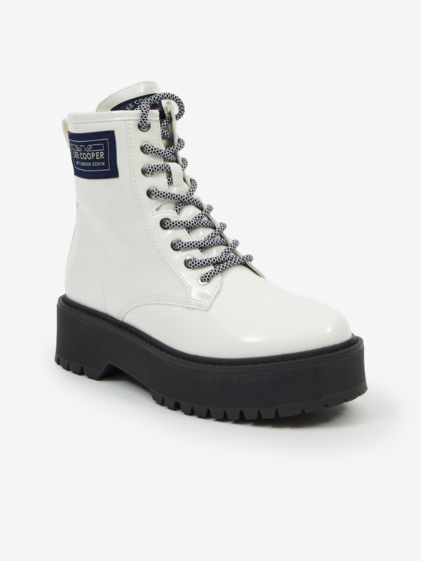 Lee Cooper Stivaletti Lee Cooper bianchi da donna con plateau