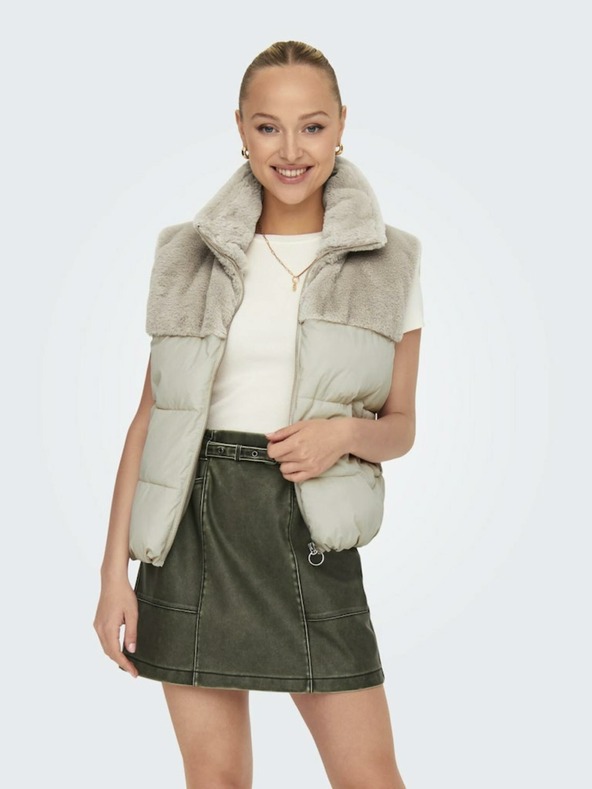ONLY Gilet trapuntato beige da donna ONLY Wanja