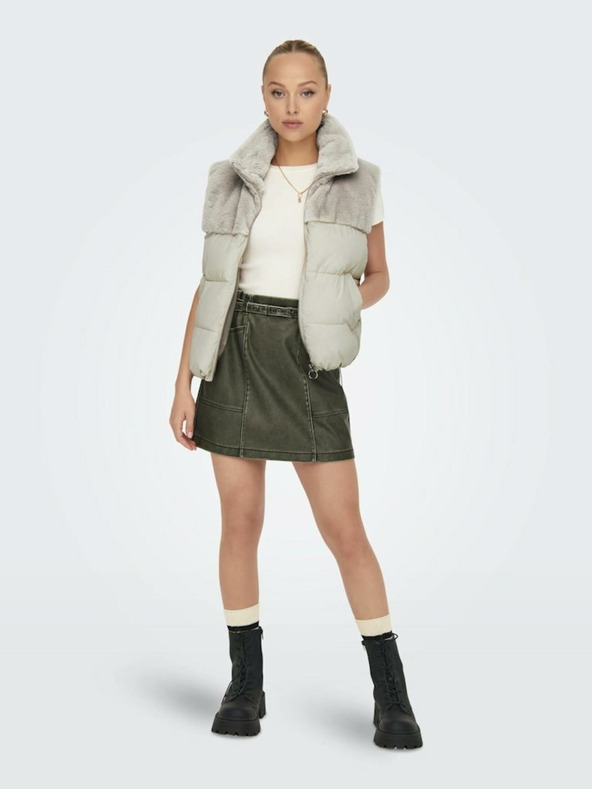 ONLY Gilet trapuntato beige da donna ONLY Wanja
