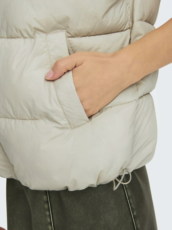 ONLY Gilet trapuntato beige da donna ONLY Wanja