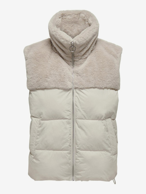 ONLY Gilet trapuntato beige da donna ONLY Wanja