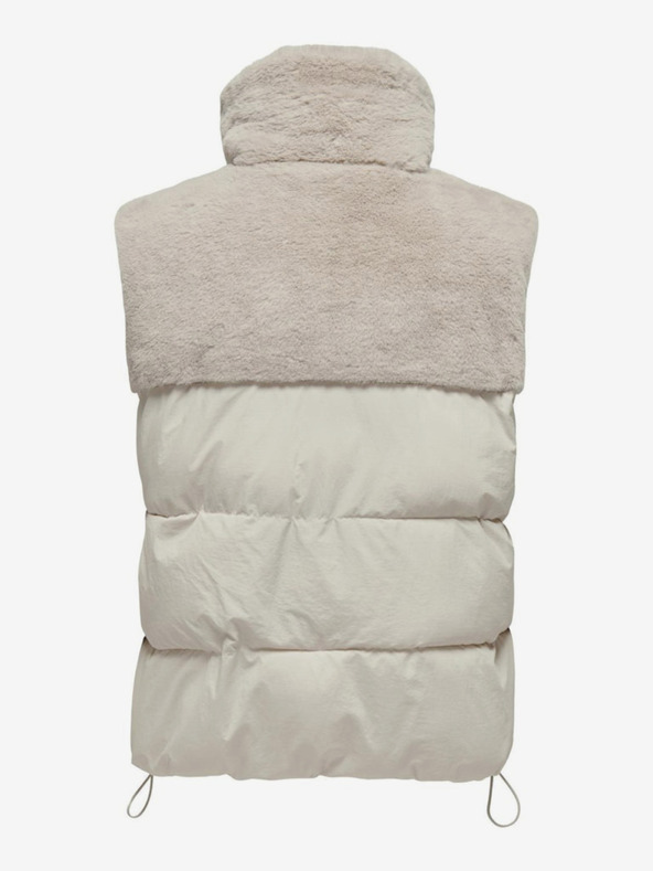 ONLY Gilet trapuntato beige da donna ONLY Wanja