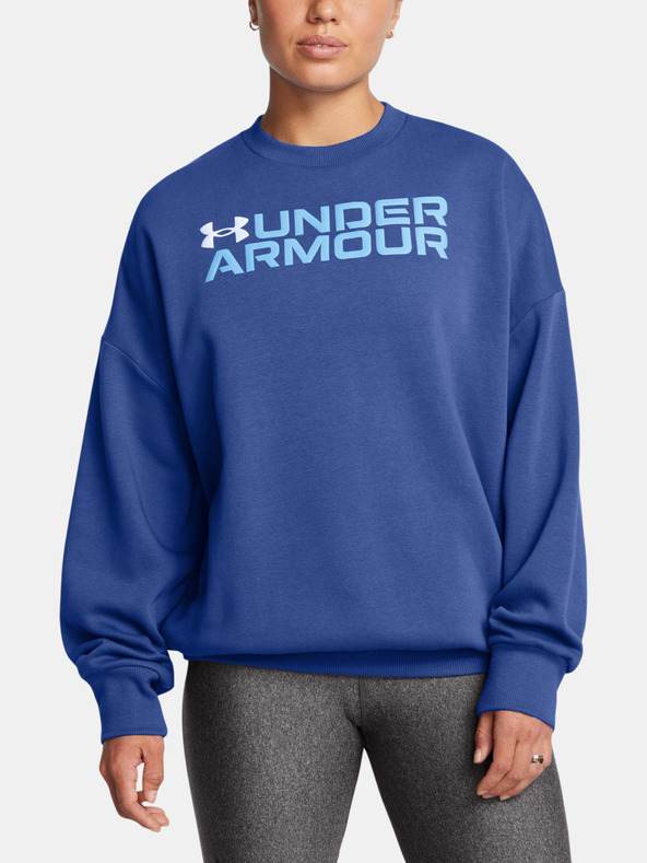 Under Armour Felpa da donna Under Armour Rival Fleece WordmarkOS-BLU