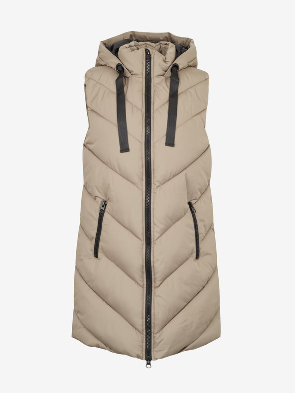 Jacqueline de Yong Gilet trapuntato beige da donna JDY Skylar