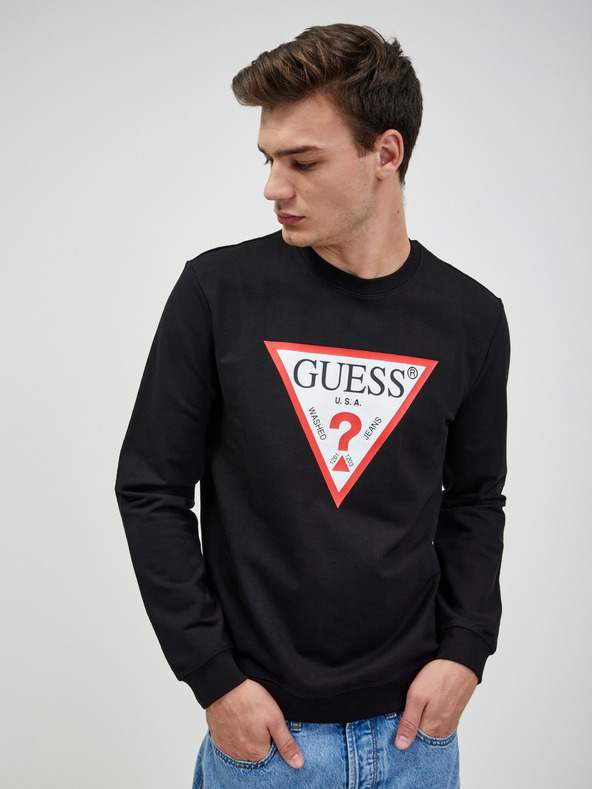 Guess Felpa Guess Audley nera da uomo