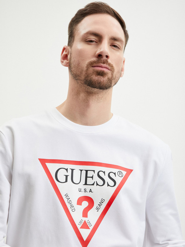 Guess Felpa Guess Audley bianca da uomo