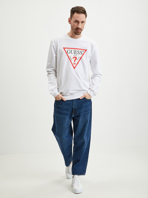 Guess Felpa Guess Audley bianca da uomo