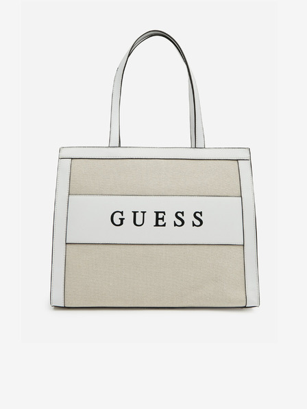 Guess Borsa da donna Guess Monique bianca e beige