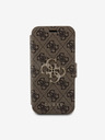 Guess Custodia a libro Guess in pelle PU 4G Metal Logo per iPhone 15 Pro Max Marrone