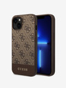 Guess Guess PU 4G Cover posteriore a righe per iPhone 14 Brown