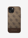 Guess Guess PU 4G Cover posteriore a righe per iPhone 14 Brown