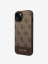 Guess Guess PU 4G Cover posteriore a righe per iPhone 14 Brown