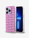 DKNY Cover posteriore con motivo a ripetizione PC/TPU per iPhone 15 Pro Max rosa DKNY