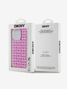 DKNY Cover posteriore con motivo a ripetizione PC/TPU per iPhone 15 Pro Max rosa DKNY