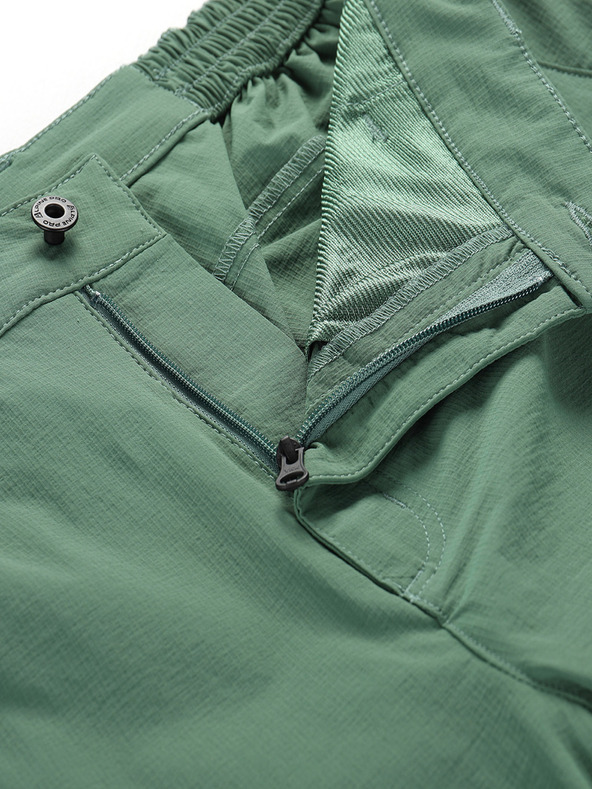ALPINE PRO Pantaloni da uomo con impermeabilizzazione e gambe staccabili. ALPINE PRO NESC verde